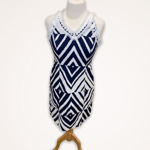 pattern taylor dress with fringe